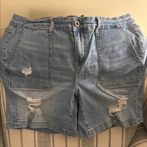 Denim Distressed Women's Shorts